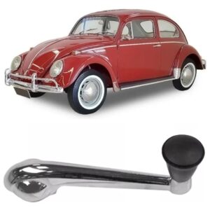 Manivela vidro Fusca preta com estojo